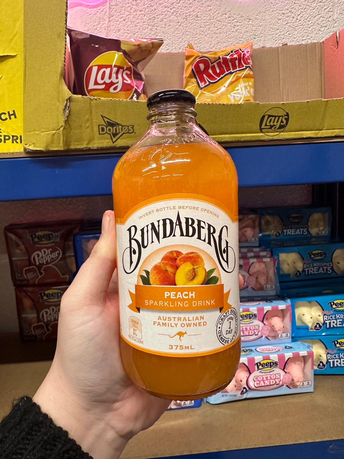 Bundaberg Peach Sparkling Drink Flavour 375ml - Australia