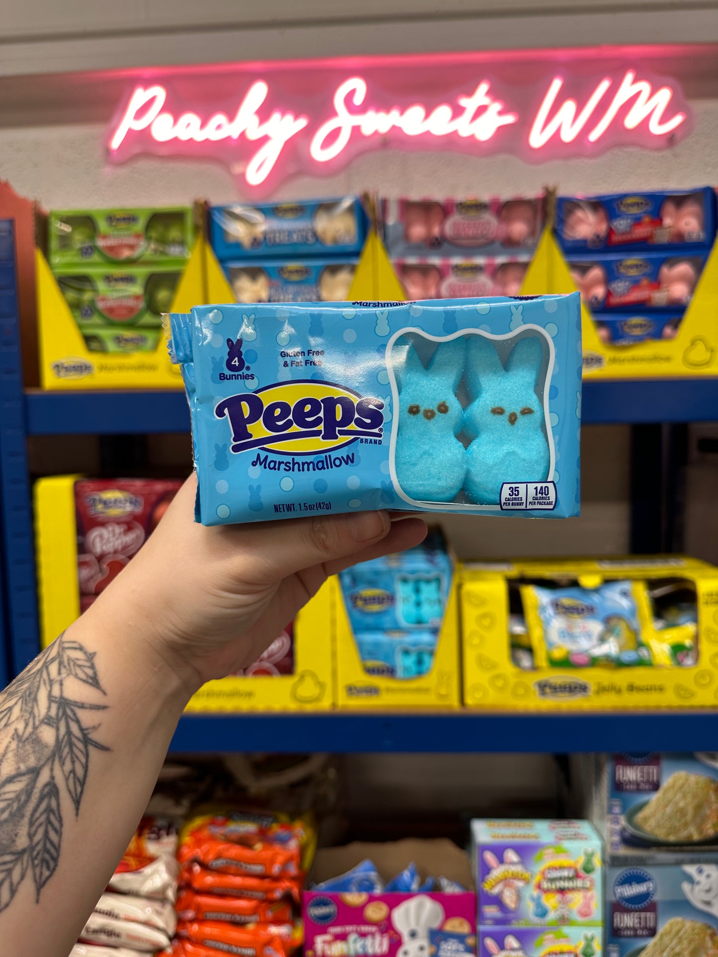 Peeps Blue Marshmallow Bunnies 4PK