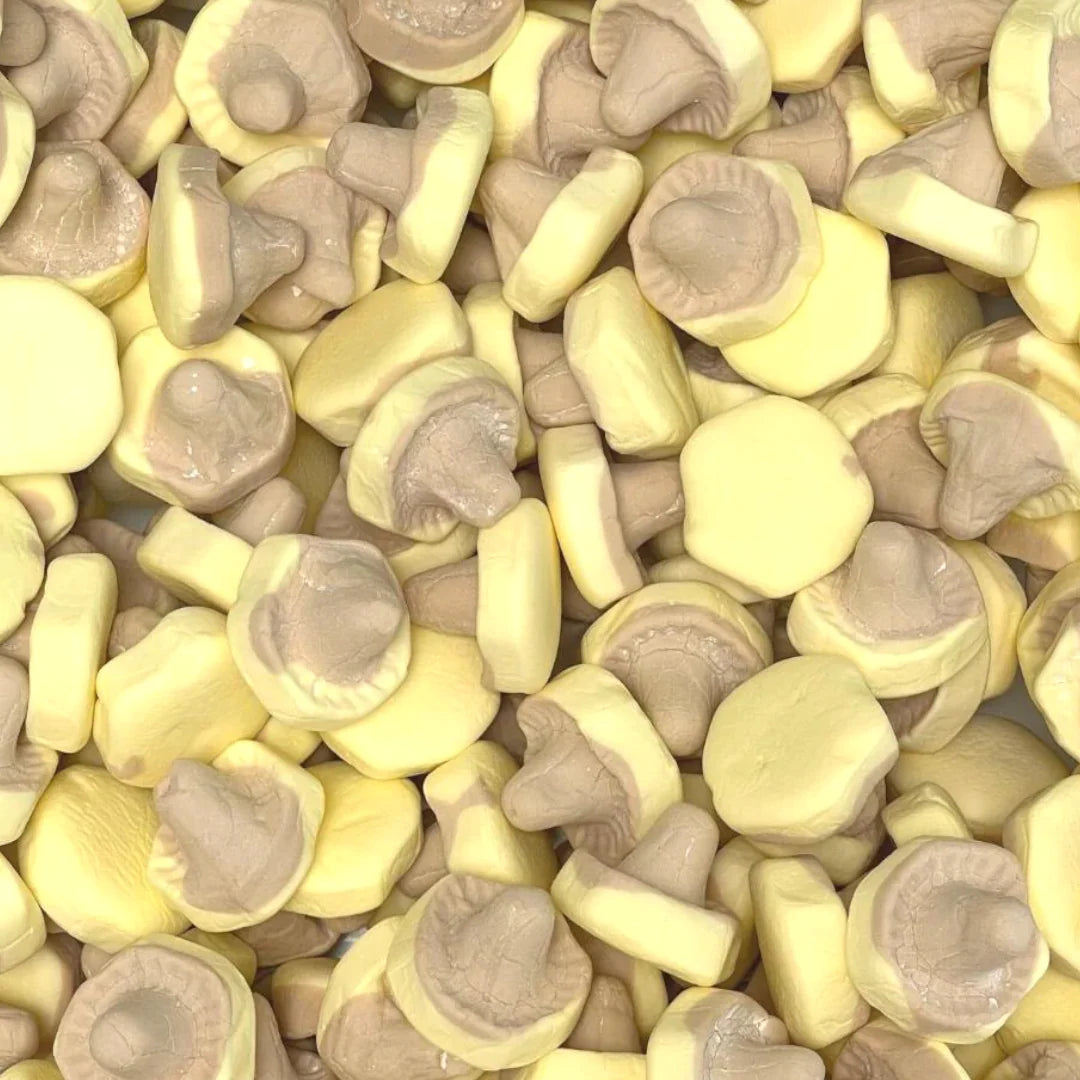 Swedish Banana Caramel Foam Mushrooms 100G