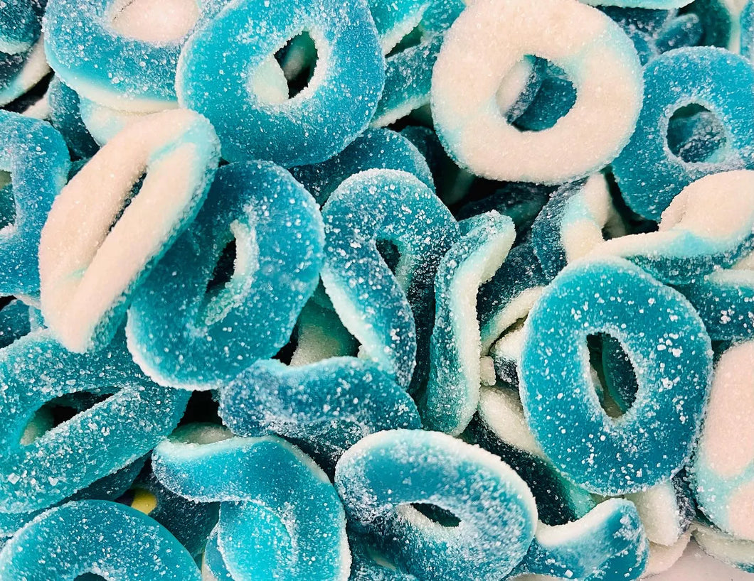 Blue Raspberry Rings 100G (Halal)