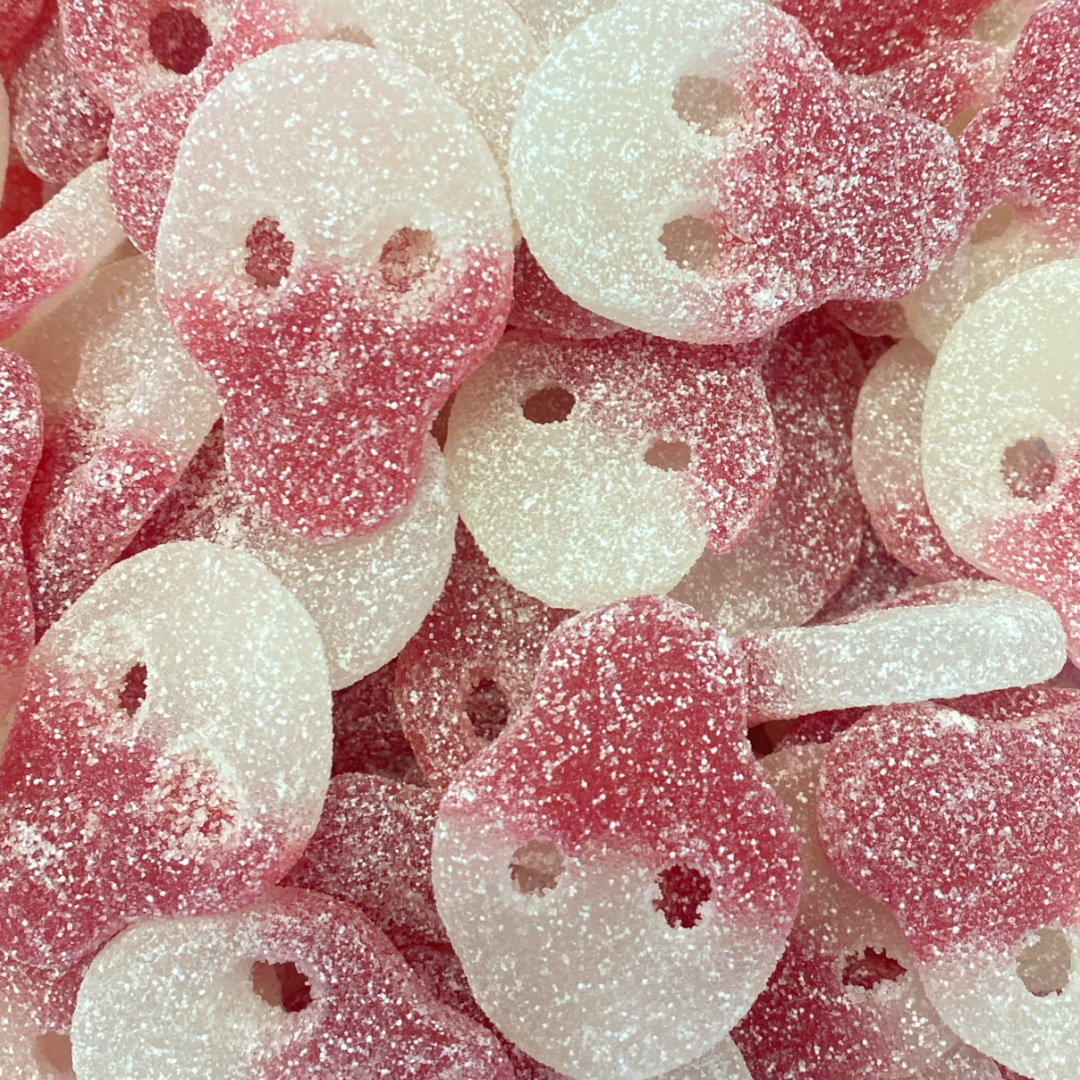 Sour Raspberry & Strawberry Skulls 100G - Swedish