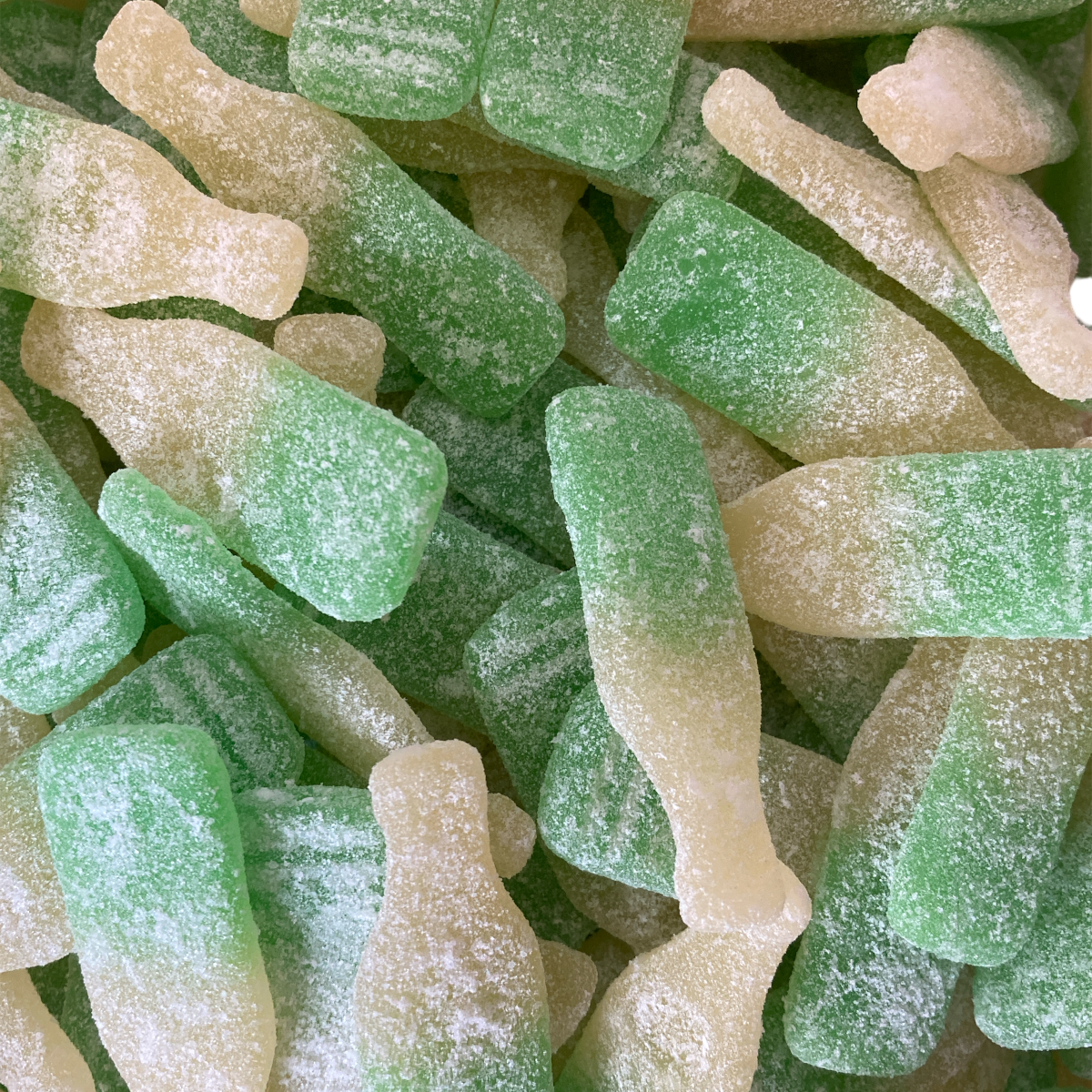 Fizzy Pear Soda Bottles 100G - Swedish