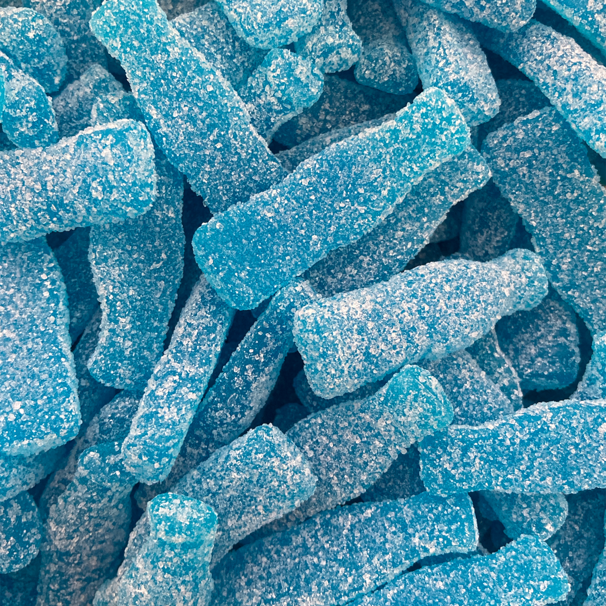 Sour Blue Soda Bottles 100G - Swedish