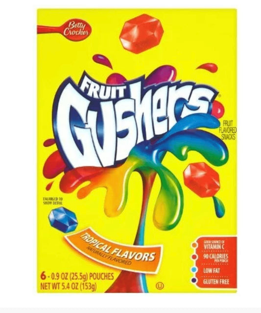 Gushers Tropical Flavour (6 Pouches) - USA 136g