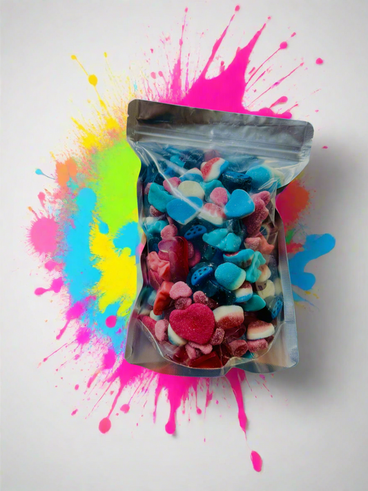 Half Blue / Half Red Mix
