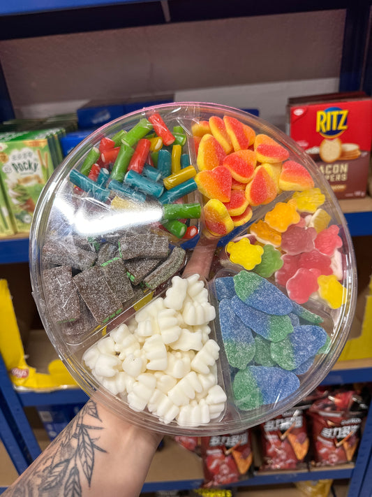 6 section sweet platter