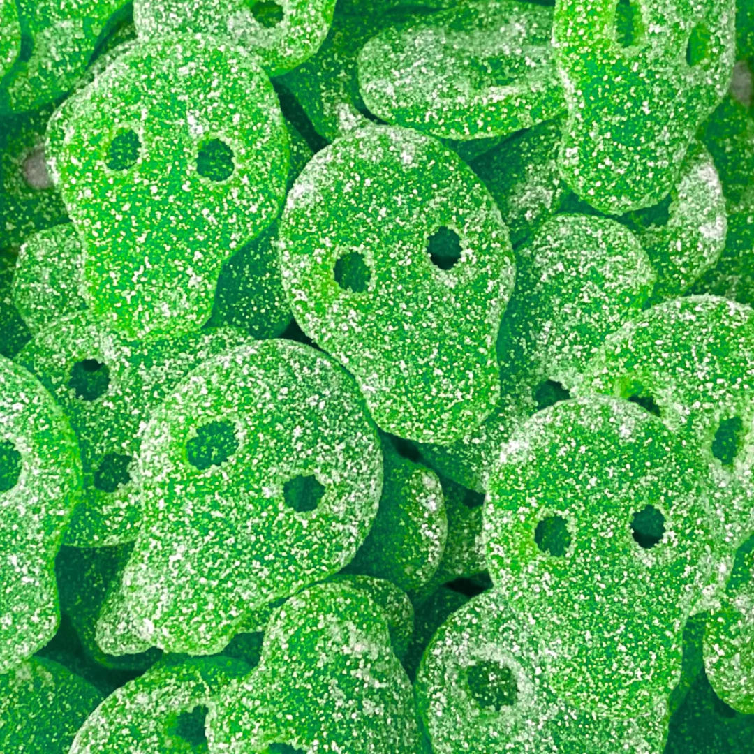 Fizzy apple skulls 100g (Vegan) (Gluten Free)