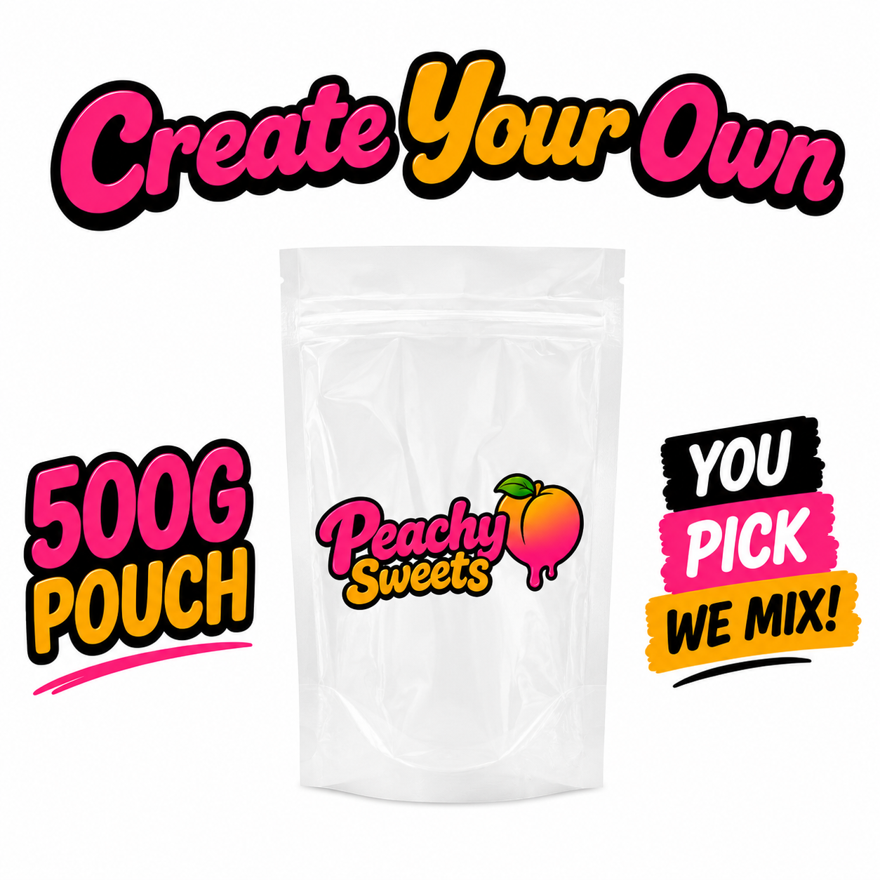 Peachy Sweets - Create Your Own 500G Mix
