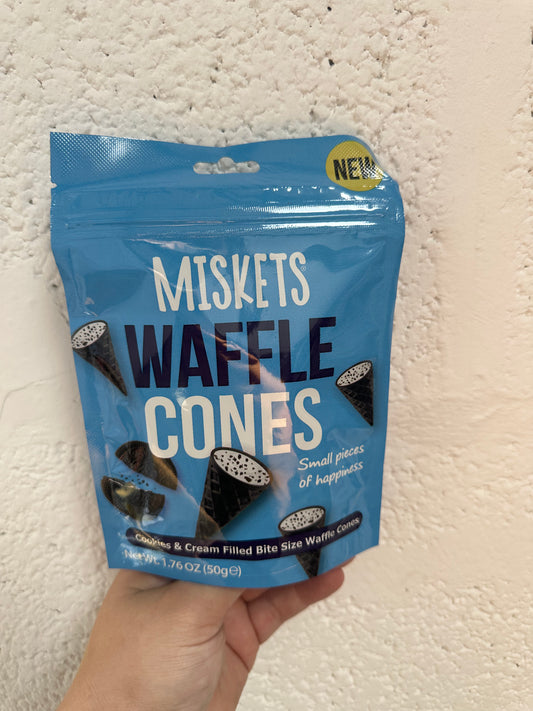 Miskets Waffle Cones - Cookie & Cream
