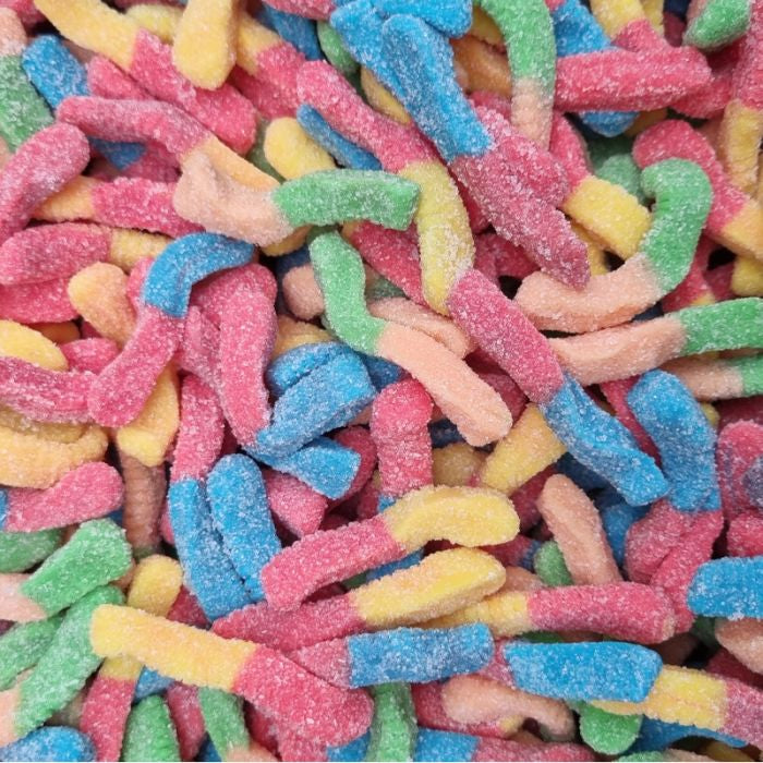 Fizzy Neon Worms 100g (Halal)