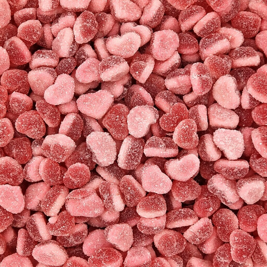 Fizzy Strawberry Hearts 100G (Halal)
