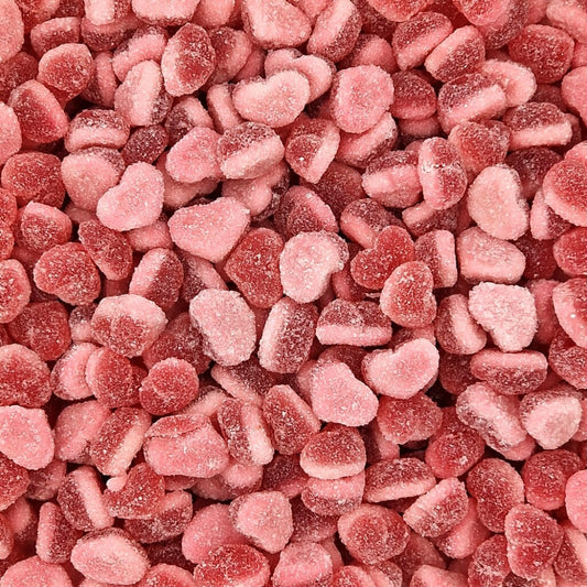 Fizzy Strawberry Hearts 100G (Halal)