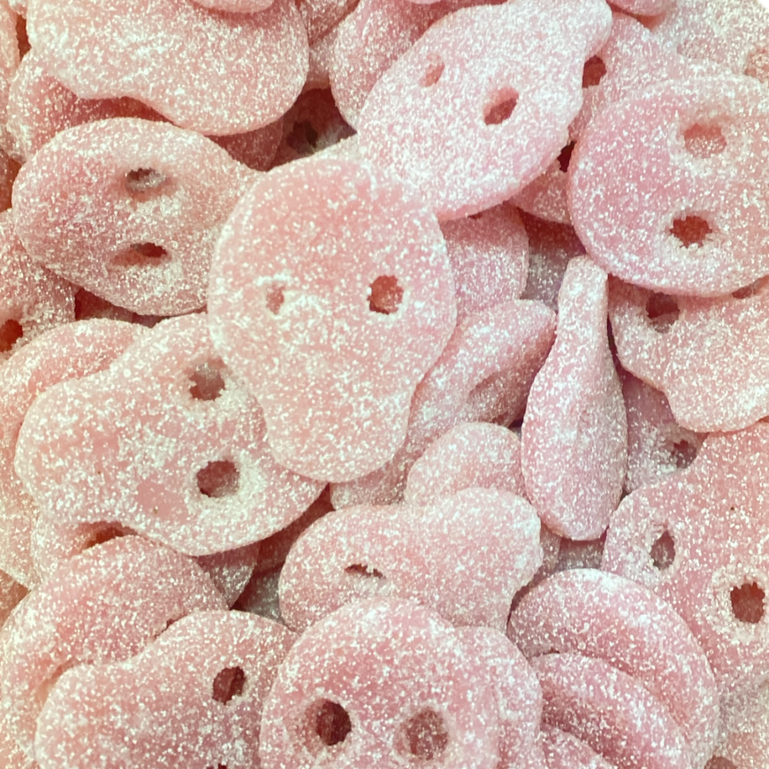 Sour Strawberry Pinky Skulls 100G - Swedish