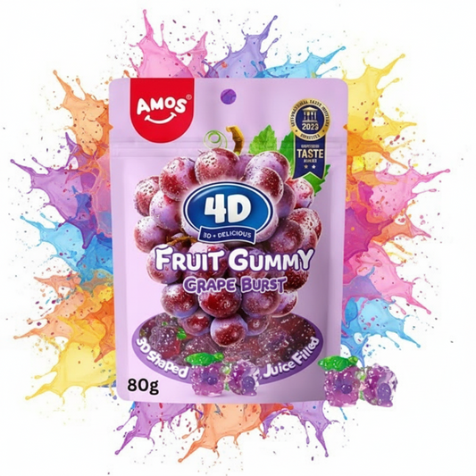 AMOS 4D Fruit Gummy Grape Burst
