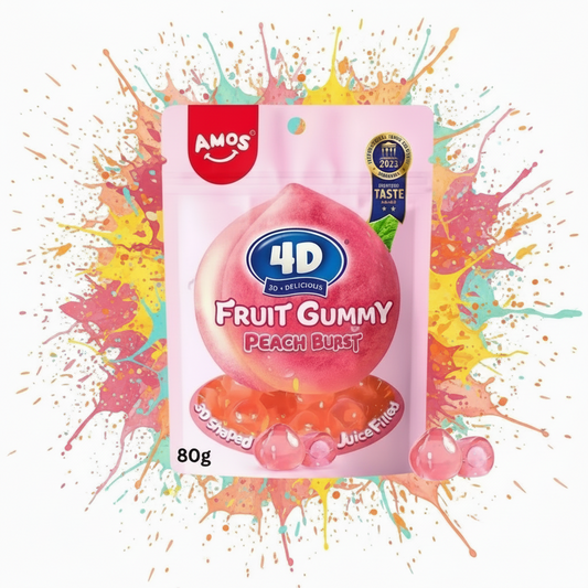 AMOS 4D Fruit Gummy Peach